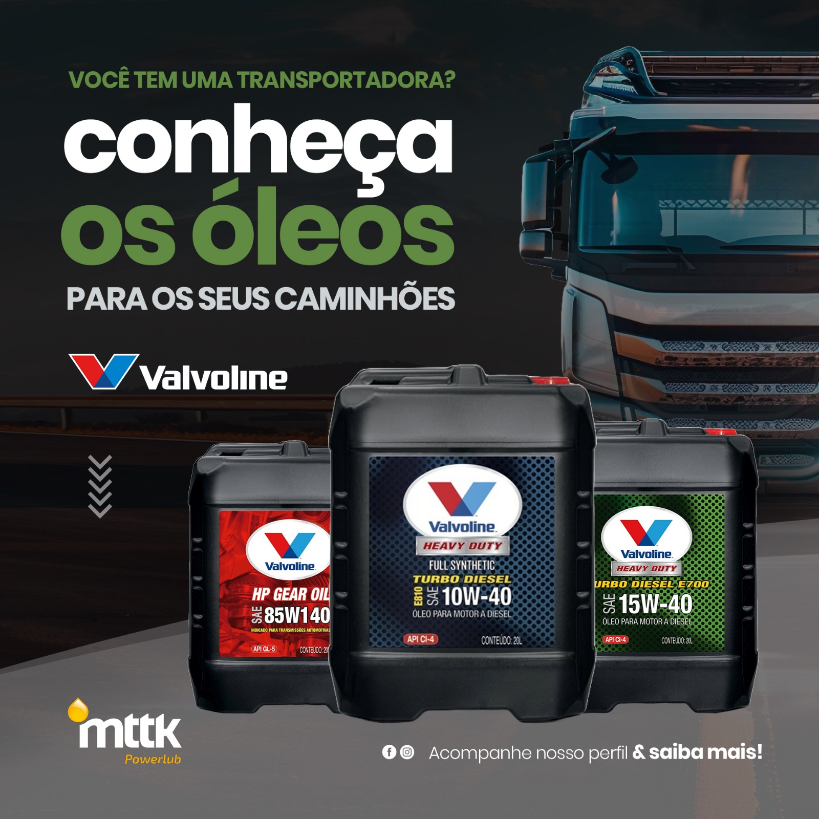 Óleos Lubrificantes para os Seus Caminhões